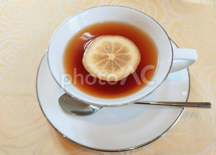 午後のレモンティー レモンティー,紅茶,レモンの写真素材