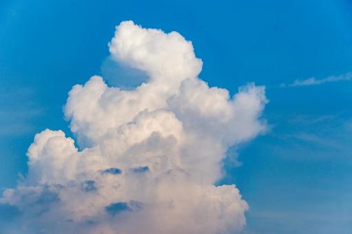 夏の青空と白い雲 夏の青空と白い雲 雲,空,入道雲の写真素材