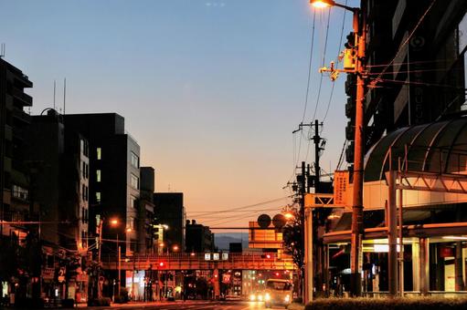 夜の街 夜の街の写真