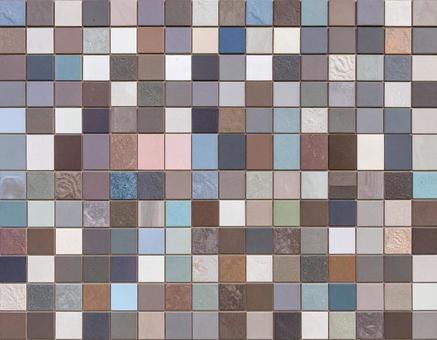 シックな色調のモザイクタイルのテクスチャ シックな色調のモザイクタイルのテクスチャの写真