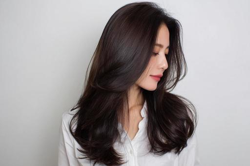 ヘアモデル 巻き髪ロングヘア ヘアモデル 巻き髪ロングヘアの写真