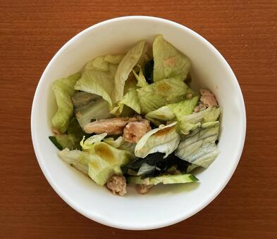 レタスとツナのサラダ レタスとツナのサラダ,生野菜,レタスの写真素材