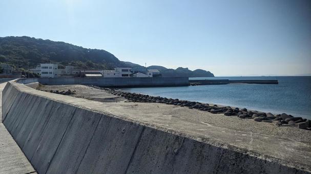 淡路島の海岸 海岸,堤防,海辺の写真素材