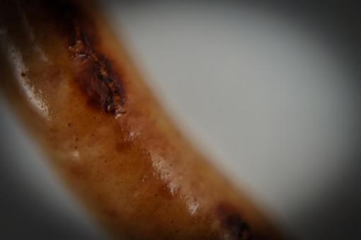 焼き上げたソーセージのクローズアップ ソーセージ,クローズアップ,焼き色の写真素材