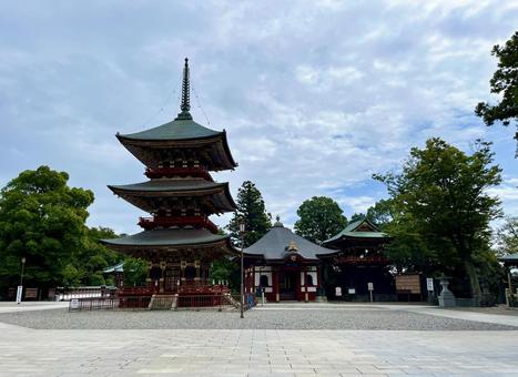 成田山新勝寺・国宝の三重塔の写真