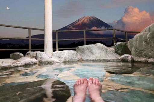 A spectacular open-air bath that you can enter while watching the sunset and Mt. Fuji, JPG A spectacular open-air bath that you can enter while watching the sunset and Mt. Fuji, hot spring, outdoor bath, bath, JPG