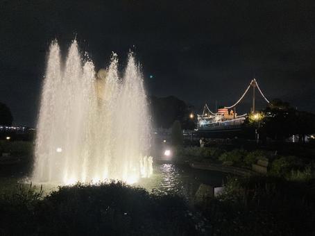 噴水 噴水 噴水,イルミネーション,イルミの写真素材