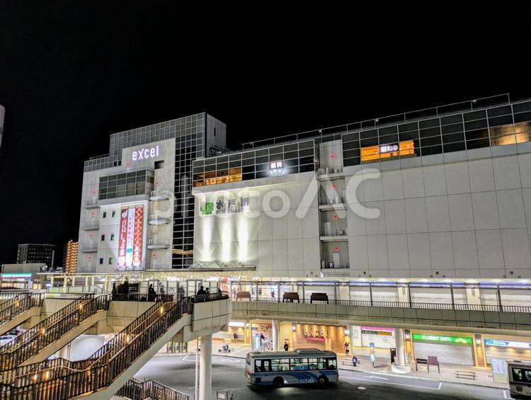 JR常磐線、水戸駅、北口 鉄道,交通,電車の写真素材