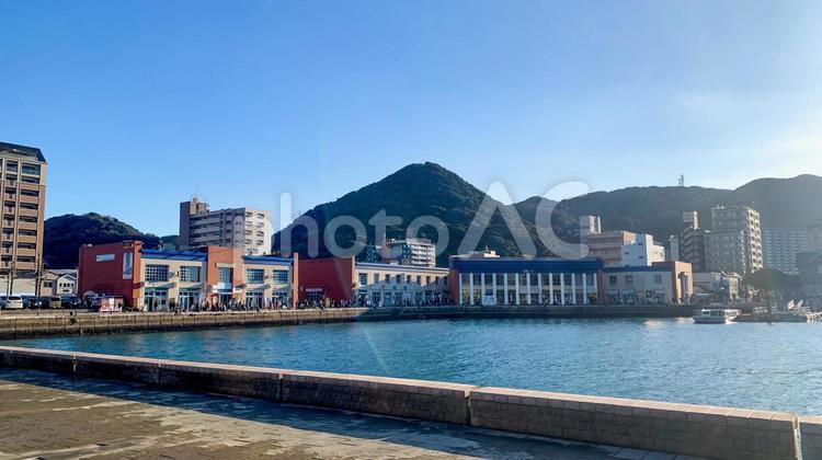 門司港レトロの港町風景 門司港レトロ,福岡県,観光の写真素材