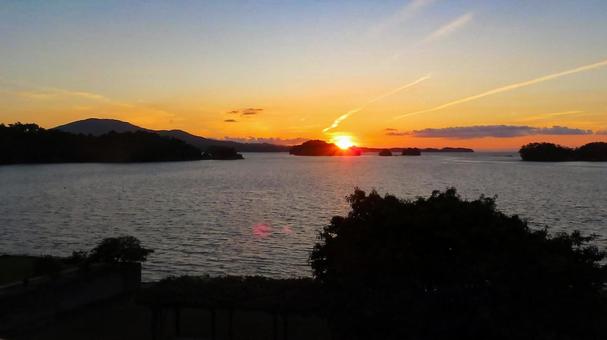 上天草 前島の夕焼け 上天草 前島の夕焼け 天草,上天草,前島の写真素材