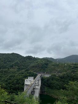小里川ダム 道 歩道 小里川ダム,小里川,河川の写真素材