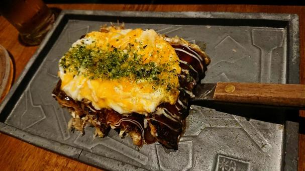 お好み焼き お好み焼き,粉物,お洒落の写真素材