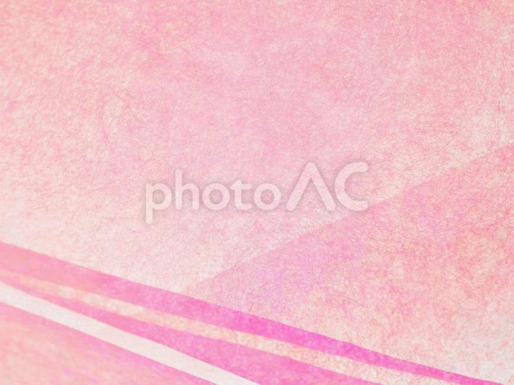 和紙　ざらざら重ねたピンク(左下ライン) 和紙,紙,背景の写真素材