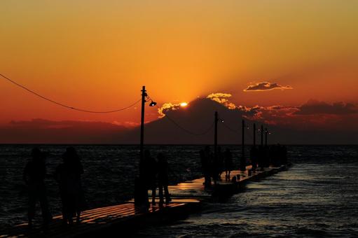 Sunset at Okamoto Pier, JPG Sunset at Okamoto Pier, JPG