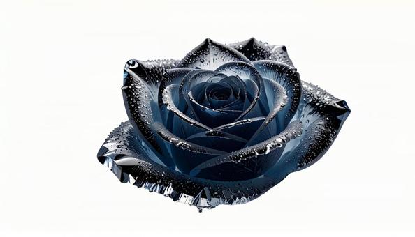 氷の薔薇と水滴の輝き(背景透過) 氷の薔薇と水滴の輝き(背景透過)の写真