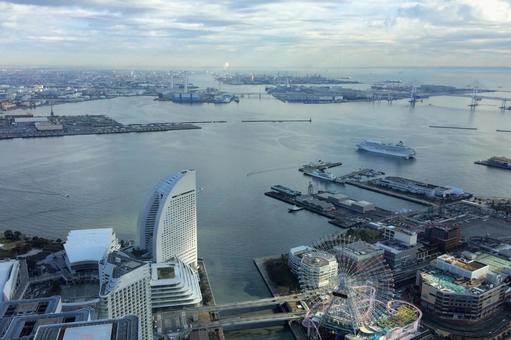 View of Yokohama, yokohama, view of yokohama, ferry, JPG