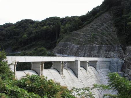 島根県-波積ダム 島根県-波積ダム 波積ダム,ダム,重力式コンクリートダムの写真素材