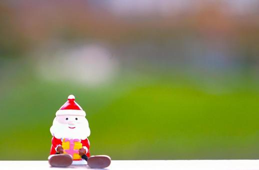 グリーンクリスマス クリスマス,サンタクロース,グリーンの写真素材