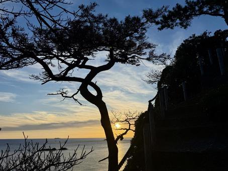 Evening sky at Echizen Coast, Hokoshima, Fukui Prefecture, JPG
