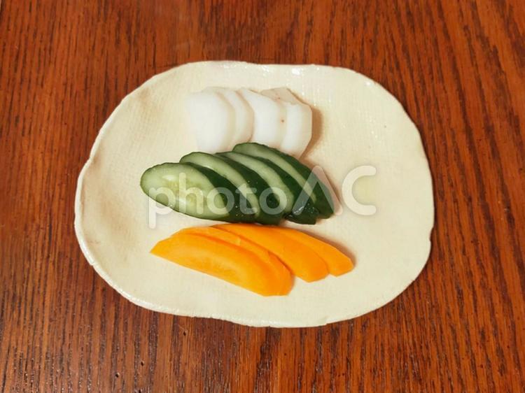 家庭で作る漬け物１（大根・胡瓜・人参） 漬け物,ぬか漬け,家庭料理の写真素材