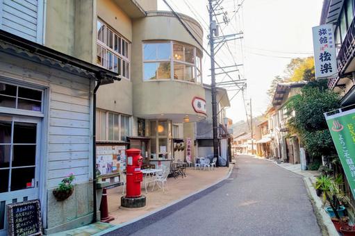 大田市の世界遺産・温泉津の温泉街 大田市の世界遺産・温泉津の温泉街 温泉津,世界遺産,石見銀山の写真素材