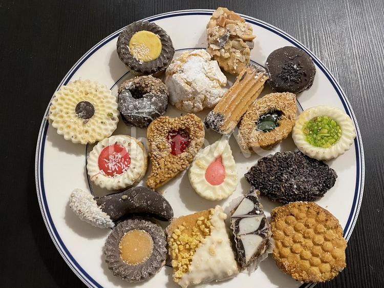 カラフルなクッキー おやつ,お茶菓子,デザートの写真素材