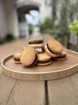 チョコレートサンド チョコレートサンド スイーツ,チョコレートサンド,チョコレートの写真素材