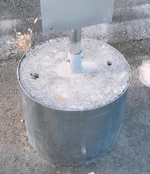 旗立てブロック 旗立てブロック,ブロック,土台の写真素材