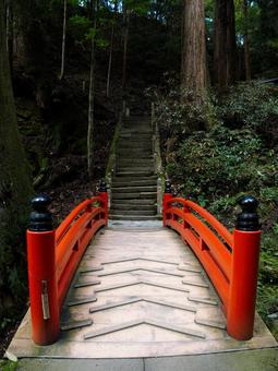 自然の中にある風景(橋) 室生寺,橋,自然の写真素材