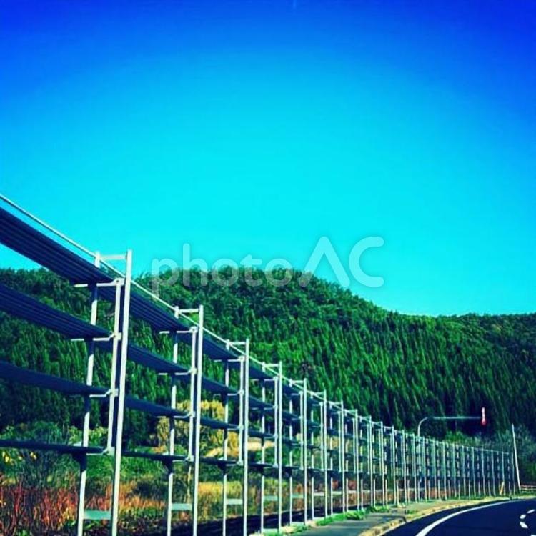 田舎の風景 空,屋外で,青の写真素材