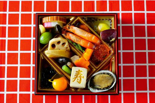 1人用おせち料理(上から) 1人用おせち料理(上から) 1人用おせち,おせち,正月の写真素材