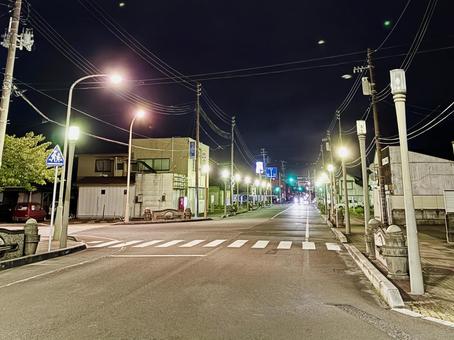 夜の田尻駅前 宮城県大崎市 夜の田尻駅前 宮城県大崎市 駅,田尻駅,宮城県の写真素材