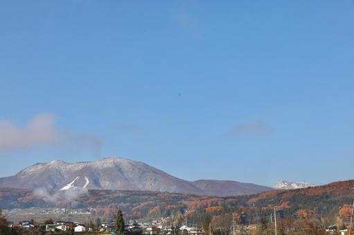 雪　長野県　黒姫山 自然,素材,雪の写真素材