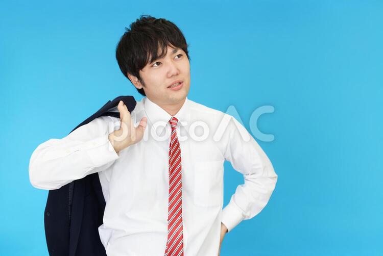 不安そうな表情のビジネスマン 男性,ビジネスマン,男の写真素材
