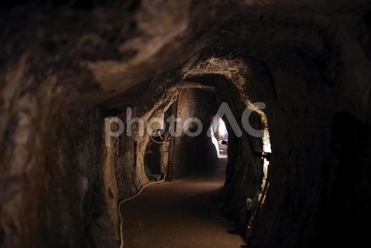 世界遺産・石見銀山の龍源寺間歩 石見銀山,石見銀山遺跡,龍源寺間歩の写真素材