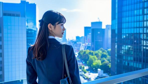 希望を抱く学生後ろ姿 希望を抱く学生後ろ姿の写真