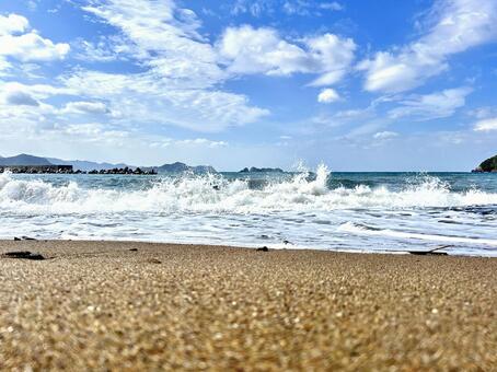 波飛沫 海,波飛沫,飛沫の写真素材