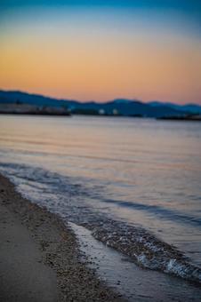 四国　愛媛県　星の浦海浜公園の朝 星の浦海浜公園,公園,瀬戸内海の写真素材