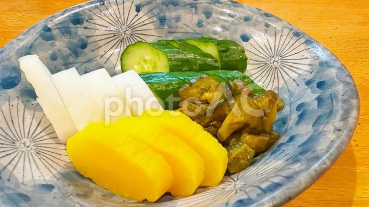お漬物　日本料理　和食　居酒屋料理 和食,日本食,漬物の写真素材
