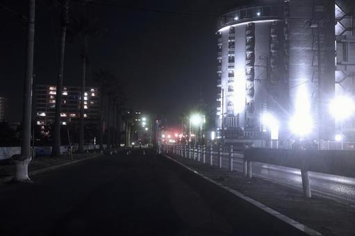 夜の街並みの写真