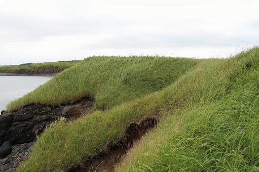 ヲンネモトチャシ4 ヲンネモトチャシ,チャシ跡,日本100名城の写真素材