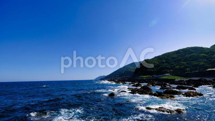 高知県室戸市の海岸 風景,高知県,室戸市の写真素材