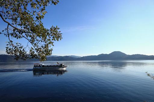 田沢湖遊覧 風景,自然,湖の写真素材