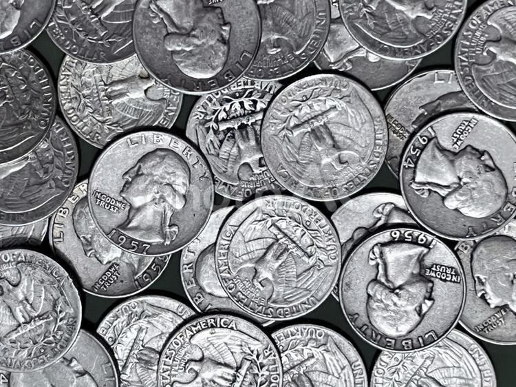 ＄25㌣硬貨 25㌣硬貨,ドル,アメリカの写真素材