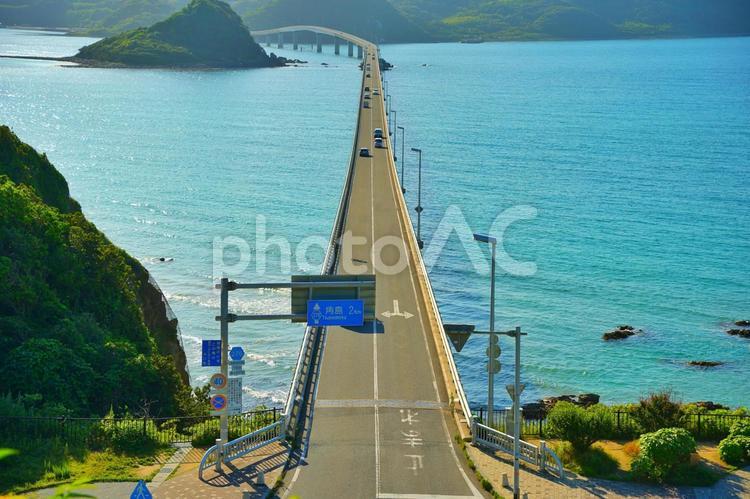 美しい角島大橋の風景 角島,角島大橋,海の写真素材