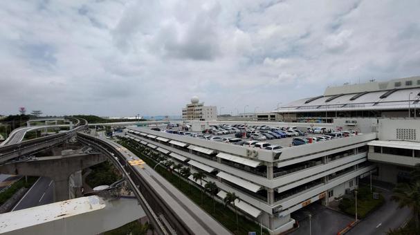那覇空港 駐車場 那覇空港 駐車場 沖縄,那覇,那覇空港の写真素材