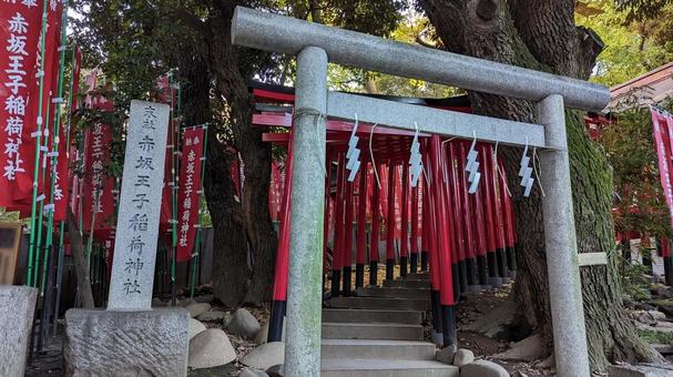 赤坂王子稲荷 鳥居 乃木神社,乃木希典,乃木坂の写真素材