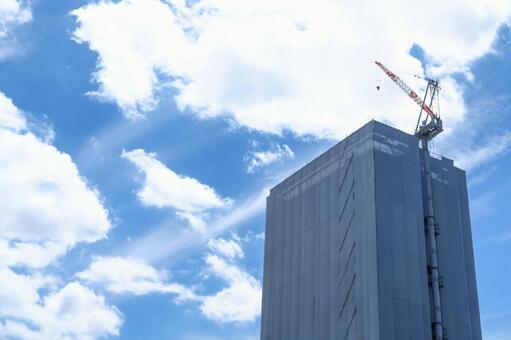 ビル建設中 建設中,工事現場,建設会社の写真素材