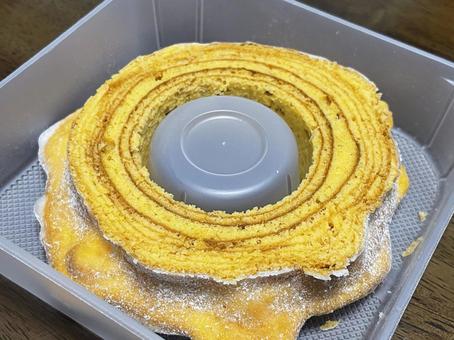 みかんのバームクーヘン バームクーヘン,ケーキ,バウムクーヘンの写真素材