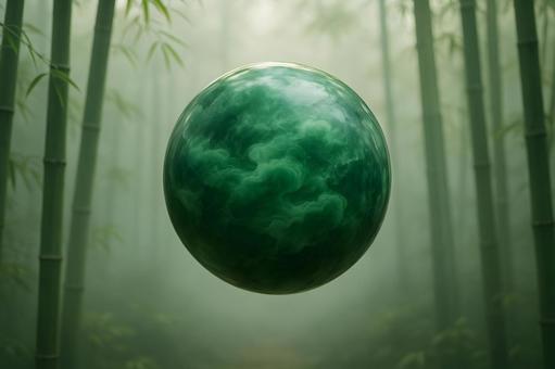 霧竹林の翡翠玉 霧竹林の翡翠玉の写真